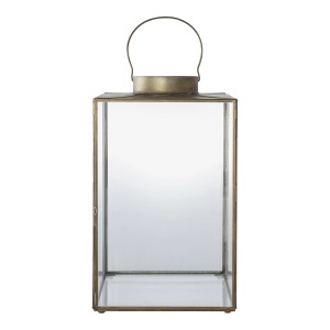 Felinar decorativ Mohali, Auriu, 24.5x24.5x42 cm - Img 4