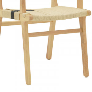 Fotoliu Olivier lemn de fag culoare lemn natural cu funie culoare lemn naturala si negru 62x60x85cm - Img 7