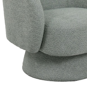Fotoliu rotativ Kreslo, Pako World, Textil, Verde deschis, 78x81x77 cm - Img 3
