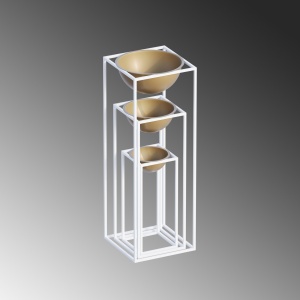 Ghiveci decorativ GED019C Auriu 28x80x28 cm - Img 6
