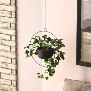 Ghiveci decorativ Payanda Negru 40x40x17 cm - Img 2