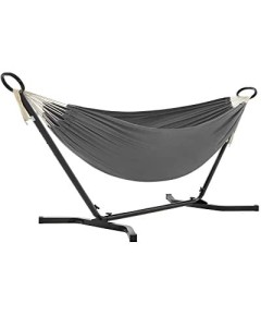 Hamac cu suport, Songmics, Gri, 300x120x93 cm - Img 2