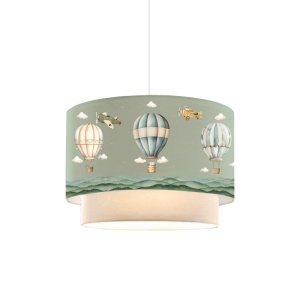 Lampa pentru copii Balon, Pako World, Verde-Crem, 30x30x20 cm