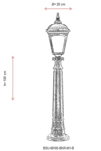 Lampadar de exterior M1B Maro 100x20 cm - Img 3