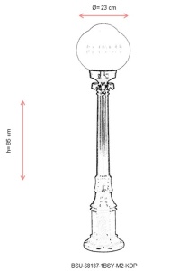 Lampadar de exterior M2KOP Alb 85x23 cm - Img 3