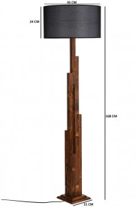Lampadar Kule Negru Nuc - Img 4