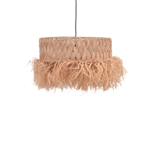 Lustra Annhele din fibre eco culoare naturala 50x50x35+ cm