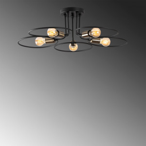 Lustra Circle - 1346 Negru - Img 5