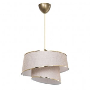 Lustra cu o singura lumina PWL-1127, E27 bej-maro-auriu, 32,5x65 cm