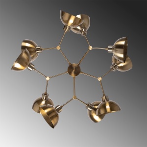 Lustra Dram Caramiziu 75x75x60 cm - Img 6
