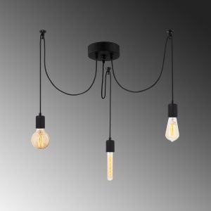 Lustra Kabluni Negru 96x6x102 cm - Img 6