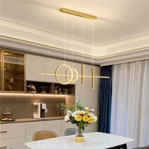 Lustra LED, Neron, Pako, Auriu 100x25x26 cm