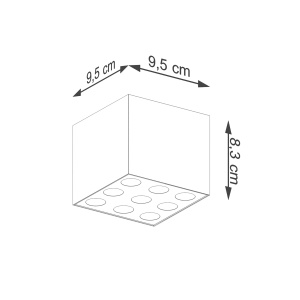 Lustra LED Ozzy Negru 4000K 9.5x9.5x8.3 cm - Img 5