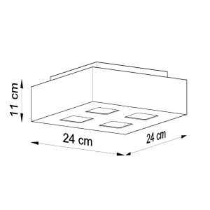 Lustra Mono Alb 24x24x11 cm - Img 4