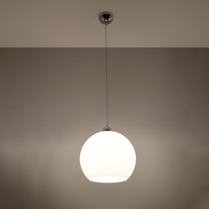 Lustra suspendata Ball Alb 30x30x120 cm - Img 3
