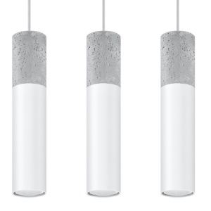 Lustra suspendata Borgio Alb 45x6x90 cm