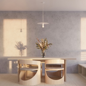 Lustra suspendata Flavio Alb 40x40x105 cm - Img 6