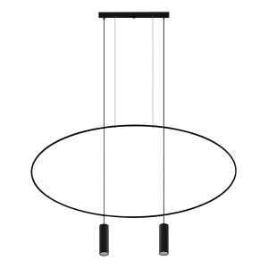 Lustra suspendata Holar Negru 131x6x170 cm
