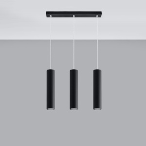Lustra suspendata Lagos Negru 45x6x90 cm - Img 2
