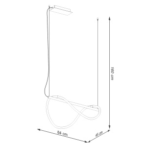 Lustra suspendata LED Galakse Negru 2700-6500K 84x45x160 cm - Img 8