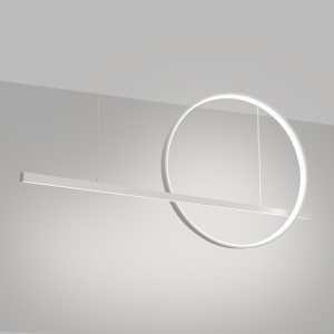 Lustra suspendata LED Glad Alb 4000K 120x20x212 cm - Img 3