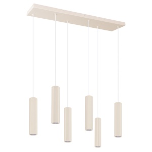 Lustra suspendata LED Ivar 6L Bej 3000K 80x20x200 cm
