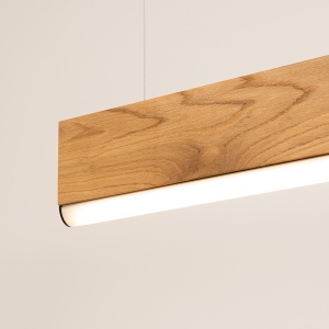 Lustra suspendata LED Lykke Stejar 3000K 150x3.5x150 cm - Img 9