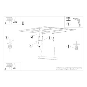 Lustra suspendata LED Pinne Gri 4000K 200x6x150 cm - Img 9