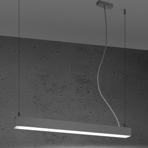 Lustra suspendata LED Pinne Gri 4000K 67x6x150 cm - Img 3