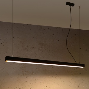 Lustra suspendata LED Pinne Negru 3000K 118x6x150 cm - Img 3