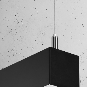 Lustra suspendata LED Pinne Negru 3000K 200x6x150 cm - Img 4