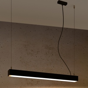 Lustra suspendata LED Pinne Negru 3000K 67x6x150 cm - Img 3
