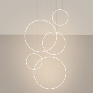 Lustra suspendata LED Rio 55 Alb 3000K 170x30x250 cm - Img 3