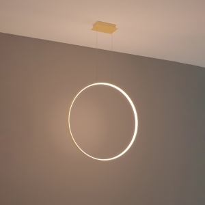 Lustra suspendata LED Rio Auriu 3000K 78x16x150 cm - Img 3