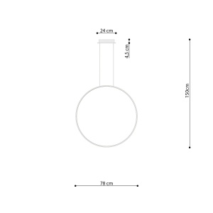 Lustra suspendata LED Rio Auriu lucios 3000K 78x16x150 cm - Img 9