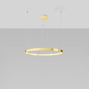 Lustra suspendata LED Rio Auriu lucios 3000K 78x78x150 cm - Img 2