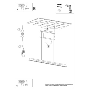 Lustra suspendata LED Skog Stejar 3000K 150x5.5x210 cm - Img 10