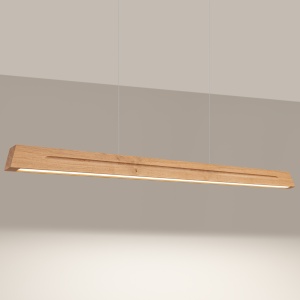 Lustra suspendata LED Skog Stejar 4000K 150x5.5x210 cm - Img 3
