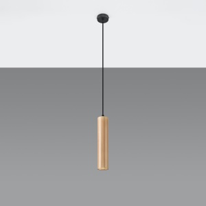 Lustra suspendata Lino din lemn, Natural 8x8x105 cm - Img 2
