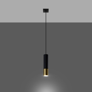Lustra suspendata Loopez Auriu 8x8x100 cm - Img 3