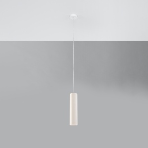 Lustra suspendata Nancy din ceramica Alb 8x8x132 cm - Img 2