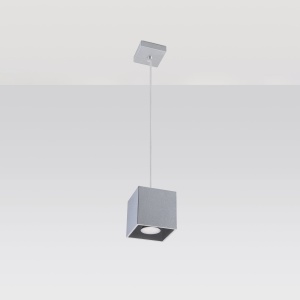 Lustra suspendata Quad Gri 10x10x110 cm - Img 2