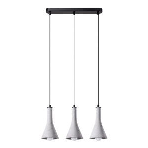 Lustra suspendata Rea din beton Gri 46x12x110 cm