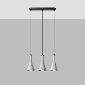 Lustra suspendata Rea din beton Gri 46x12x110 cm - Img 2