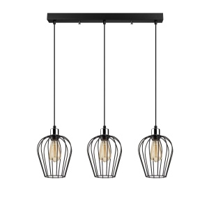Lustra Tel Negru 70x20x115 cm - Img 2