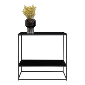 Masa consola Vita, Negru, 36x80x80 cm