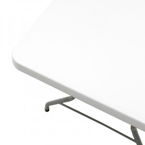 Masa de camping pliabila profesionala Aprilia - singura bucata gri deschis 183x76x74cm - Img 6