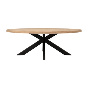 Masa de dining, Jenma, Negru, 90x180x76 cm - Img 3