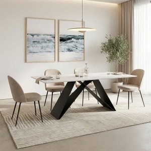Masa, Mapele, Alb, 180x90x75 cm