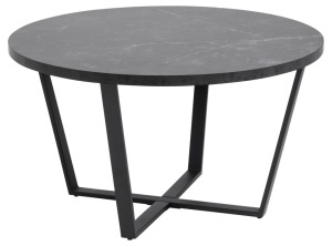 Masuta de cafea Amble, Negru, 44x77x77 cm - Img 2